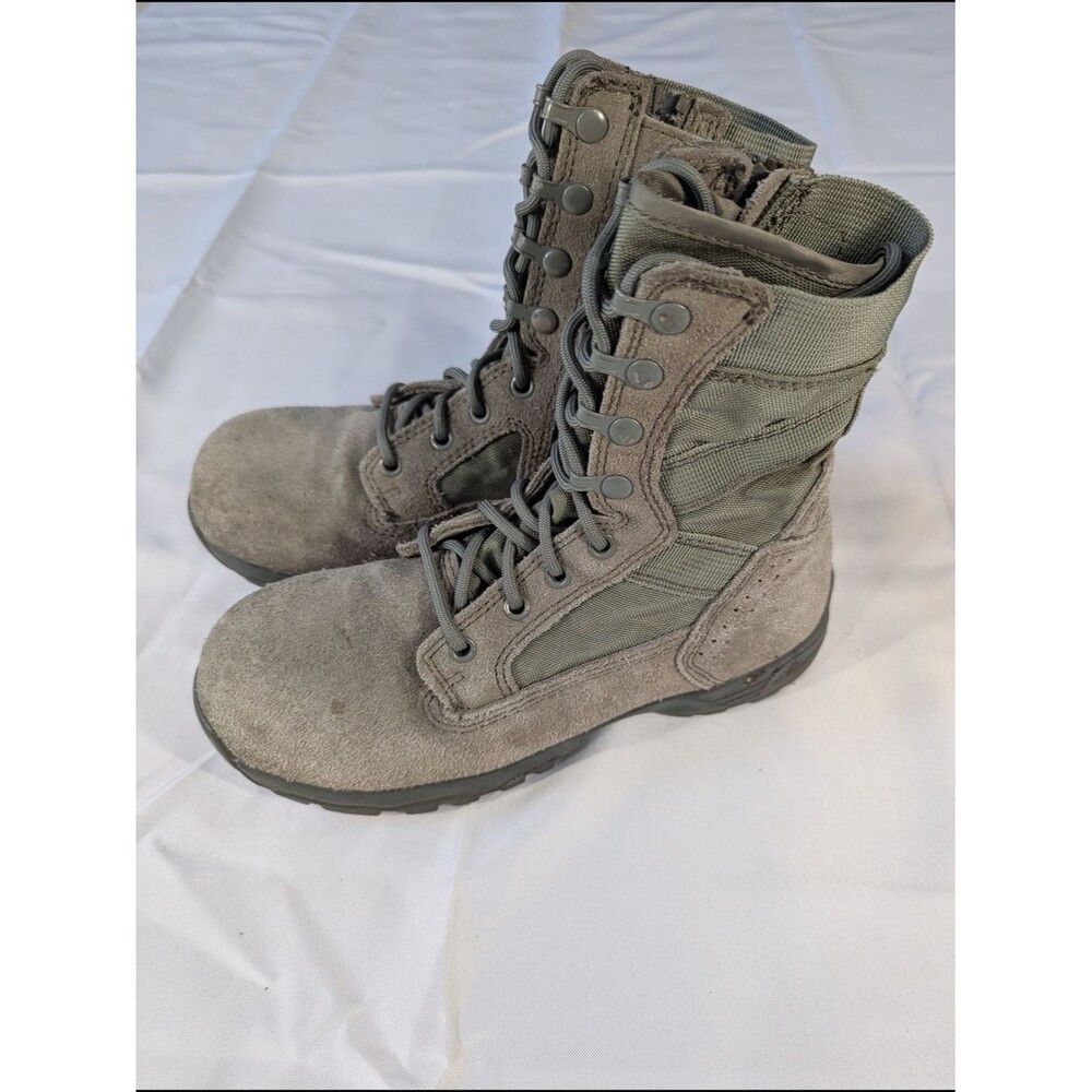 Tactical Research Combat Boots Mens Sage Suede Nylon Lace Up Size 5R